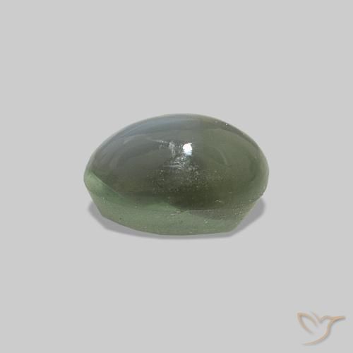 Cat's Eye Alexandrite Vert moyen naturelle ovale, 0.71 ct, Opaque