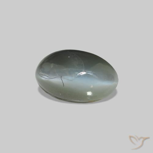 Cat's Eye Alexandrite Gris moyen naturelle ovale, 0.71 ct, Opaque