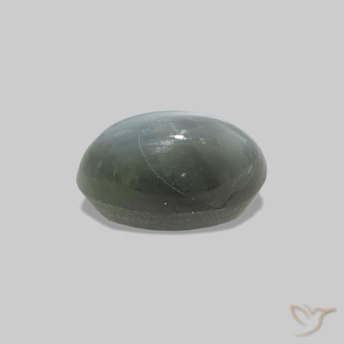 Cat's Eye Alexandrite Gris moyen naturelle ovale, 0.71 ct, Opaque