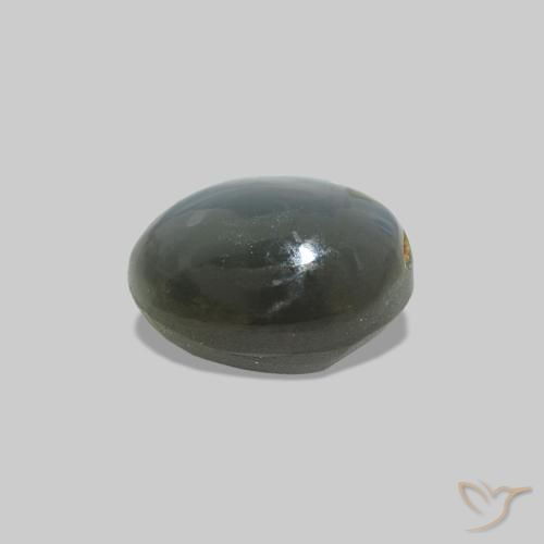Cat's Eye Alexandrite Gris verdâtre pâle naturelle ovale, 0.64 ct, Opaque