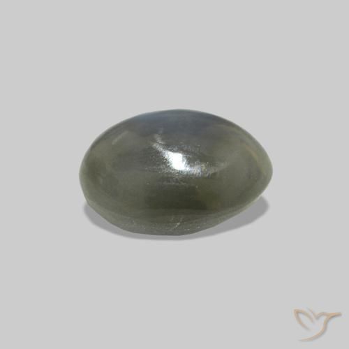 Cat's Eye Alexandrite Gris moyen naturelle ovale, 0.72 ct, Opaque