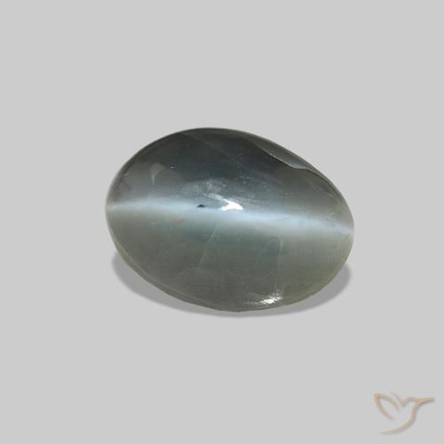 Cat's Eye Alexandrite Gris moyen naturelle ovale, 0.71 ct, Opaque