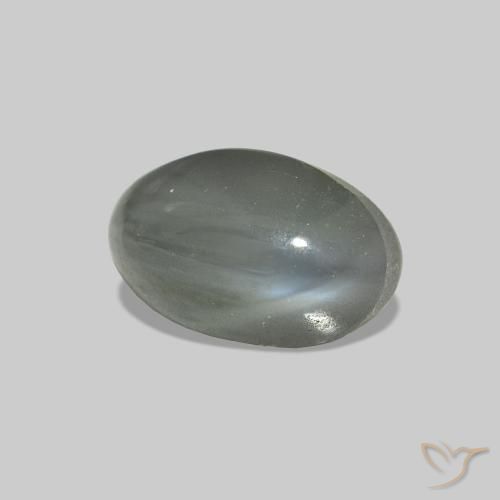 Cat's Eye Alexandrite Gris moyen naturelle ovale, 0.92 ct, Opaque