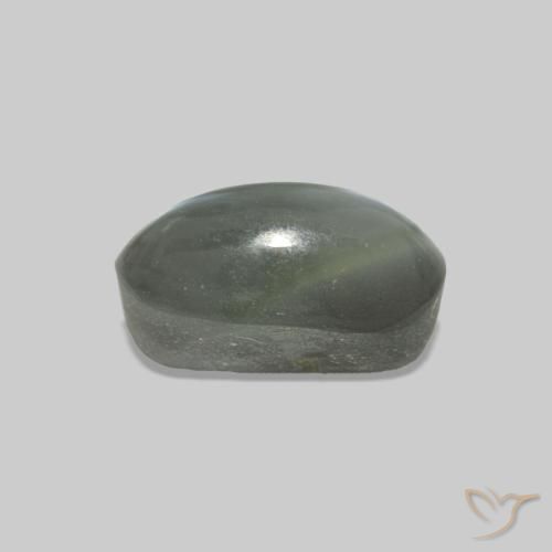 Cat's Eye Alexandrite Gris moyen naturelle ovale, 0.92 ct, Opaque
