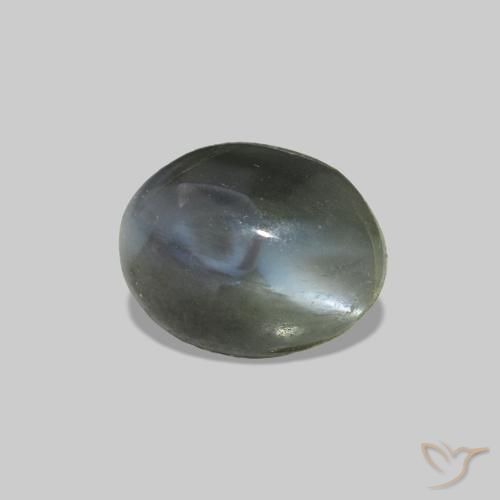 Cat's Eye Alexandrite Gris verdâtre pâle naturelle ovale, 1.00 ct, Opaque