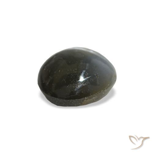 Cat's eye alexandrite gris naturelle coupe ovale, 0,47 ct, opaque