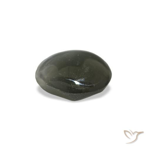 Cat's eye alexandrite gris naturelle coupe ovale, 0,42 ct, opaque
