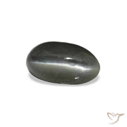 Cat's eye alexandrite gris naturelle coupe ovale, 0,45 ct, opaque