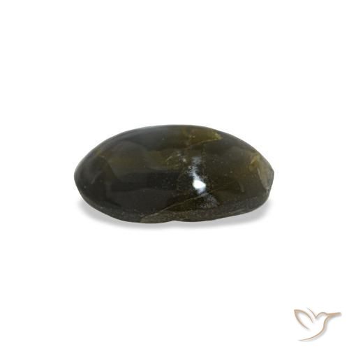 Cat's eye alexandrite gris naturelle coupe ovale, 0,48 ct, opaque