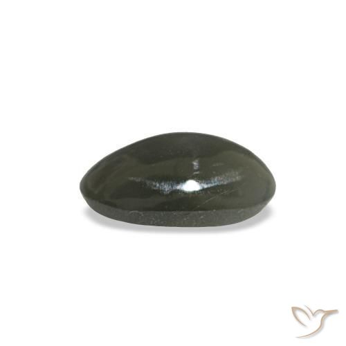 Cat's eye alexandrite gris naturelle coupe ovale, 0,35 ct, opaque