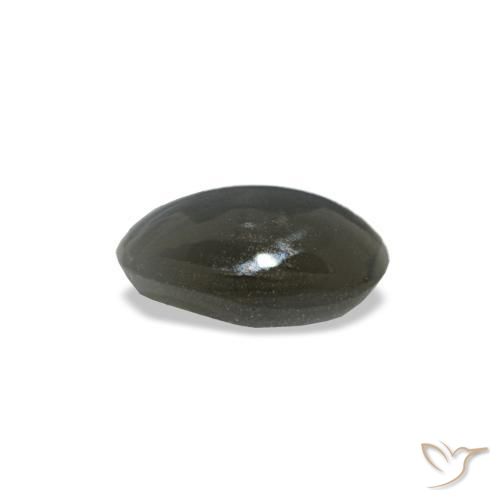 Cat's eye alexandrite gris naturelle coupe ovale, 0,33 ct, opaque