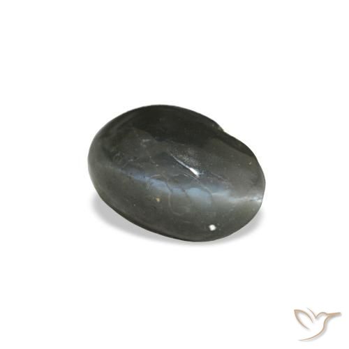 Cat's eye alexandrite gris naturelle coupe ovale, 0,41 ct, opaque