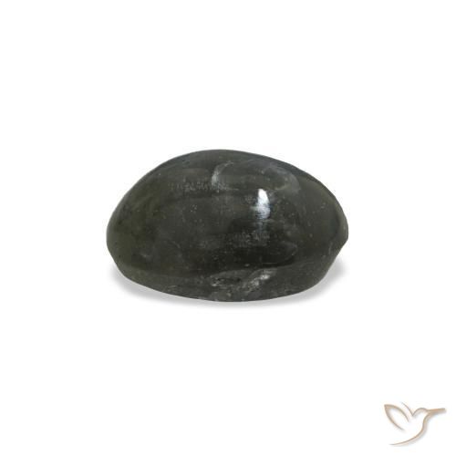 Cat's eye alexandrite gris naturelle coupe ovale, 0,41 ct, opaque