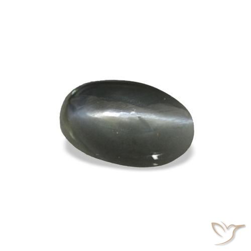 Cat's eye alexandrite gris naturelle coupe ovale, 0,43 ct, opaque