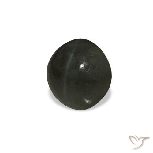 Cat's eye alexandrite gris naturelle coupe roude, 0,66 ct, opaque