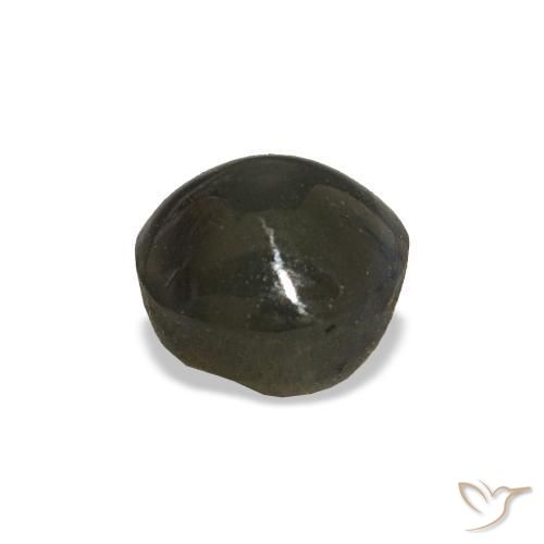 Cat's eye alexandrite gris naturelle coupe roude, 1,92 ct, opaque