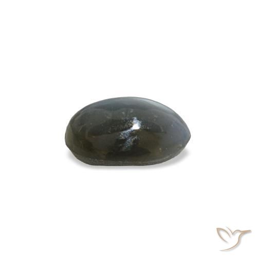 Cat's eye alexandrite gris naturelle coupe ovale, 0,45 ct, opaque