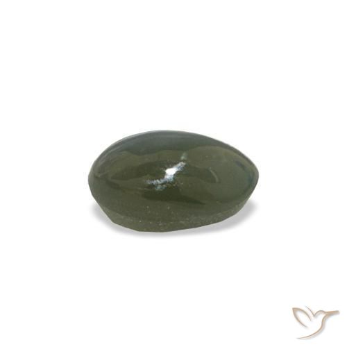 Cat's eye alexandrite gris naturelle coupe ovale, 0,50 ct, opaque