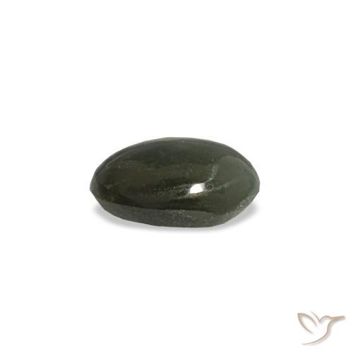 Cat's eye alexandrite gris naturelle coupe ovale, 0,39 ct, opaque