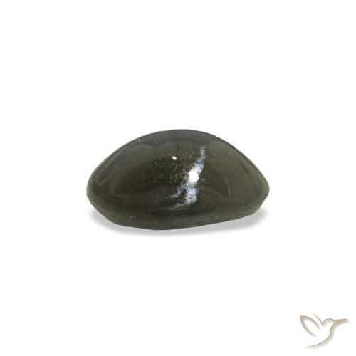 Cat's eye alexandrite gris naturelle coupe ovale, 0,47 ct, opaque