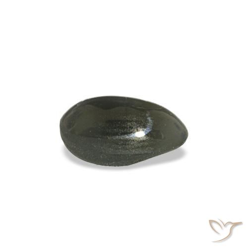 Cat's eye alexandrite gris naturelle coupe ovale, 0,47 ct, opaque