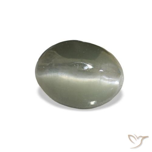 Cat's eye alexandrite gris naturelle coupe ovale, 1,03 ct, opaque