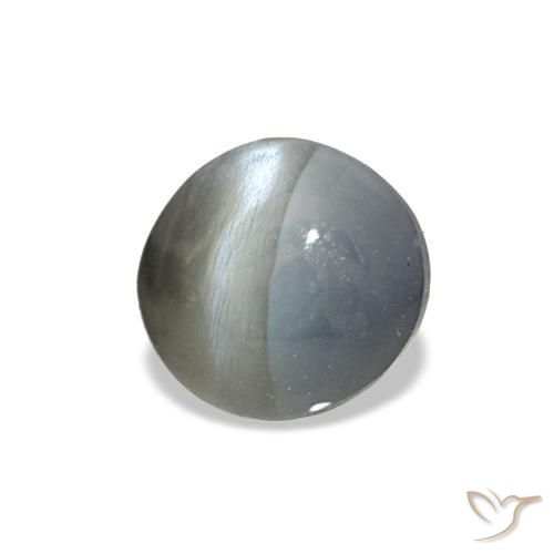 Cat's eye alexandrite gris naturelle coupe ovale, 0,88 ct, opaque