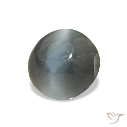 Cat's eye alexandrite gris naturelle coupe roude, 0,93 ct, opaque
