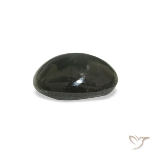 Cat's eye alexandrite gris naturelle coupe ovale, 0,34 ct, opaque
