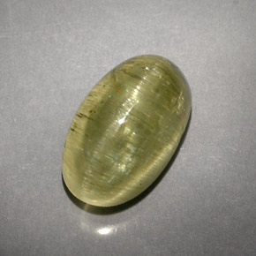 Cat's eye apatite vert naturelle transparent, 5,71 ct, transparent / translucide