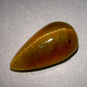 Oeil de chat Apatite Miel naturelle En forme de poire, 2.89 ct, Translucide