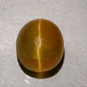 Cat's eye apatite jaune naturelle coupe ovale, 1,90 ct, translucide