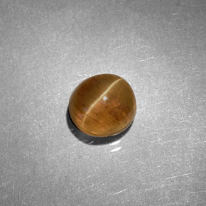 Cat's eye apatite jaune naturelle coupe ovale, 1,61 ct, translucide