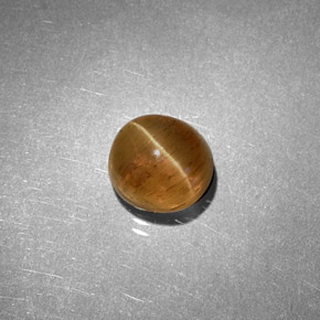 Cat's eye apatite jaune naturelle coupe ovale, 1,61 ct, translucide