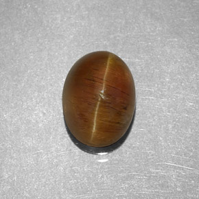 Oeil de chat Apatite Miel naturelle Coupe ovale, 2.32 ct, Translucide