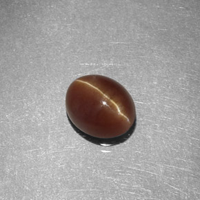 Cat's eye apatite jaune naturelle coupe ovale, 1,47 ct, translucide
