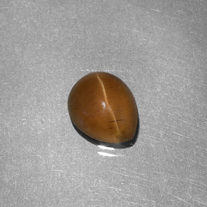 Cat's eye apatite jaune naturelle en forme de poire, 1,46 ct, translucide