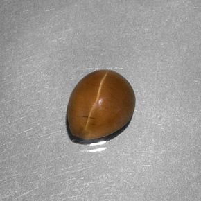 Cat's eye apatite jaune naturelle en forme de poire, 1,46 ct, translucide