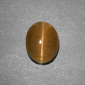 Cat's eye apatite jaune naturelle coupe ovale, 2,05 ct, translucide