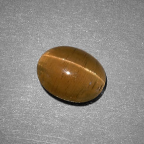 Cat's eye apatite jaune naturelle coupe ovale, 2,05 ct, translucide