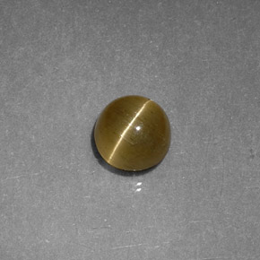 Oeil de chat Apatite Vert Doré naturelle Transparent, 1.12 ct, Transparent / Translucide