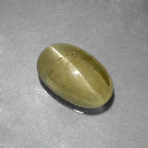 Cat's eye apatite vert naturelle transparent, 0,96 ct, transparent / translucide