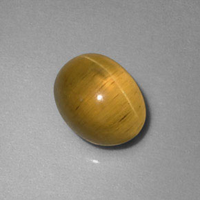 Oeil de chat Apatite Vert Doré naturelle Transparent, 1.77 ct, Transparent / Translucide