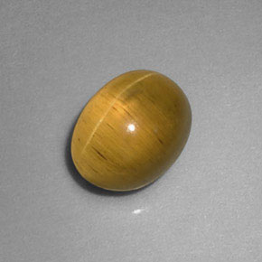 Oeil de chat Apatite Vert Doré naturelle Transparent, 1.77 ct, Transparent / Translucide