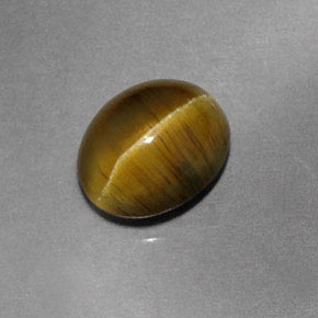 Cat's eye apatite vert naturelle transparent, 1,87 ct, transparent / translucide