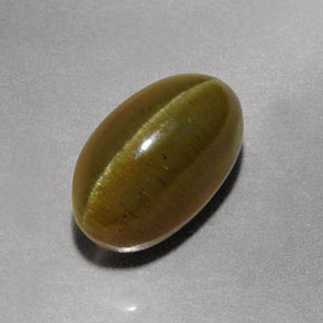 Oeil de chat Apatite Vert Doré naturelle Transparent, 3.98 ct, Transparent / Translucide