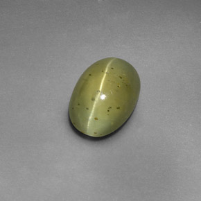 Oeil de chat Apatite Vert Doré naturelle Transparent, 2.58 ct, Transparent / Translucide