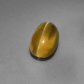 Apatite œil de chat vert doré naturelle transparent, 4,12 ct, transparent / translucide