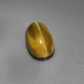 Apatite œil de chat vert doré naturelle transparent, 4,12 ct, transparent / translucide