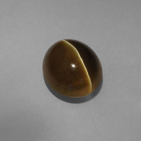 Oeil de chat Apatite Vert Doré naturelle Transparent, 6.36 ct, Transparent / Translucide